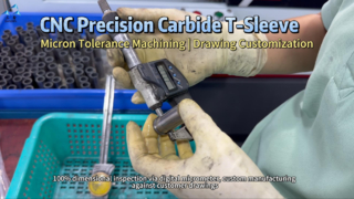 Aangepaste CNC-carbide T-Sleeve-bewerking en -inspectie