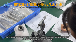 100% precisie QC-test voor olieveld-wolfraamcarbide-smoorklepsteel | SANXIN-fabriek